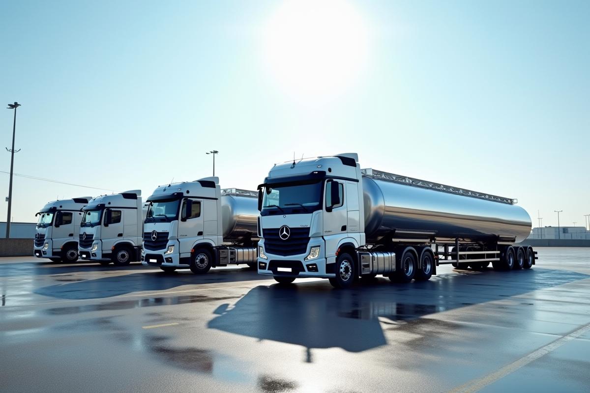 Flotte de camions citernes